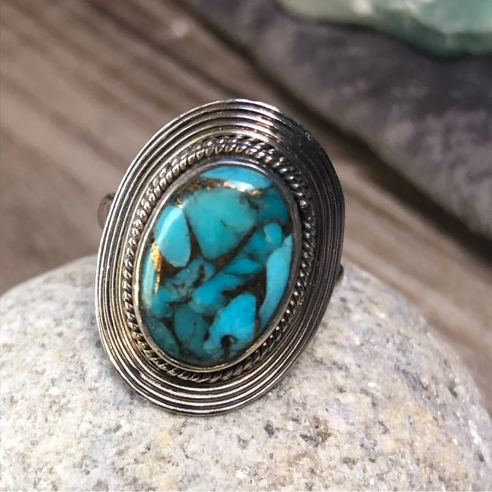 Mojave Turquoise Sterling Ring 8